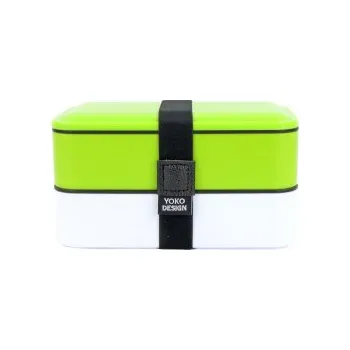 Dóza na potraviny Yoko Design box na jídlo dvoupatrový, zelený