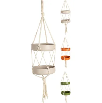 Krmítko pro ptáka pítko,koupel pro ptáky závěsné (2xmiska 15cm,provázek) mix barev