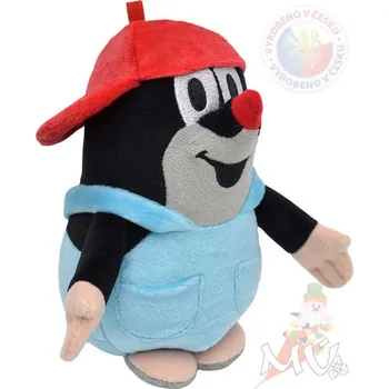plyšák Moravská ústředna MORAVSKÁ ÚSTŘEDNA Krtek (Krteček) 16cm v kalhotkách s kšiltovkou PLYŠ