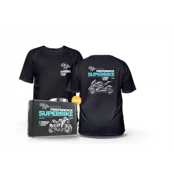 Káva MOTO fešák – Superbike (kafe + tričko) M