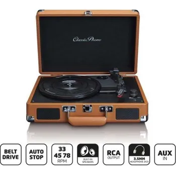 Gramofon Gramofon v kufříku LENCO TT-10BN s vestavěnými reproduktory