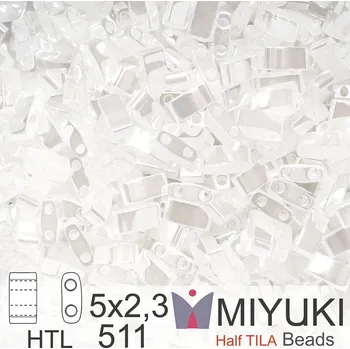 Korálek Korálky Miyuki Half Tila. Barva Crystal Ceylon HTL 511 Balení 3g
