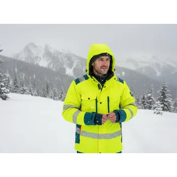 pracovní bunda CXS Bunda BEDFORD SOFT WINTER, žlutá/petrol Velikost XXXL žlutá