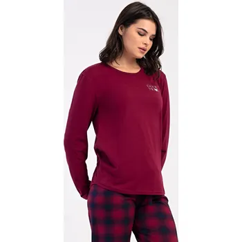 Dámské pyžamo Vienetta Dámské pyžamo dlouhé Emma Barva: tmavě modrá, Velikost: XL