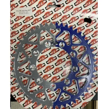 Řetězová sada pro motocykl Smc rozeta pasuje na TM 49 zubů alu modrá/stříbrná