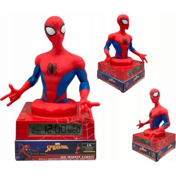 Noční světlo Kids Euroswan *****Spiderman 3D noční světlo s budíkem 86512
