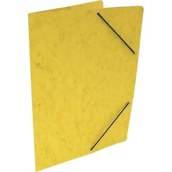 Prešpánové desky s gumičkou bez chlopní HIT Office - A4, žluté, 20 ks