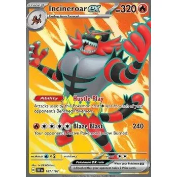 Karetní hra Pokémon TEF 187/162 Incineroar ex - Temporal Forces