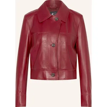 Dámský kabát Luisa Cerano Dámská Kožená Bunda S Légou, tmavě červená, 36