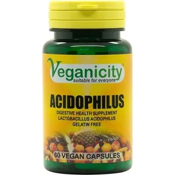 Lék při potížích s trávením Veganicity Acidophilus - vegan probiotika pro zdravé trávení a imunitu, 60 kapslí>