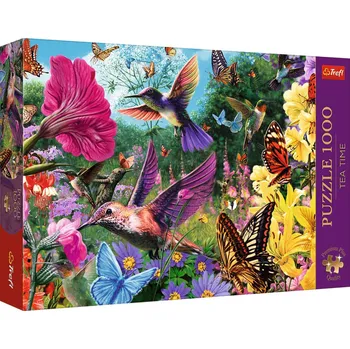 Puzzle Trefl TREFL PUZZLE PREMIUM Čas na čaj Zahrada kolibříků 68x48cm 1000 dílků