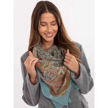 Šátek Mintovo-béžový dámský šátek s třásněmi AT-CH-ENEC-72.31P-mint Velikost: ONE SIZE