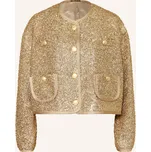 Nvsco Dámská Bunda Hranatého Střihu S Třpytivou Přízí, béžová...