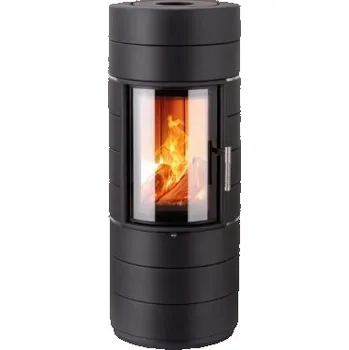 Krbová kamna LEDA Colona Lite S kulatá dvířka, černý lak