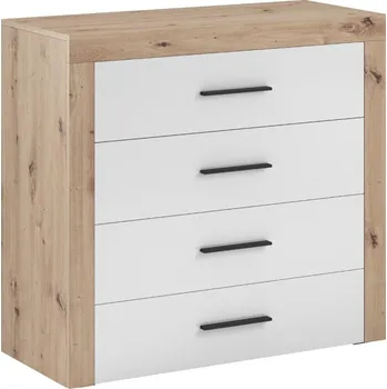 Komoda Komoda 4S LODOSA dub artisan/bílá
