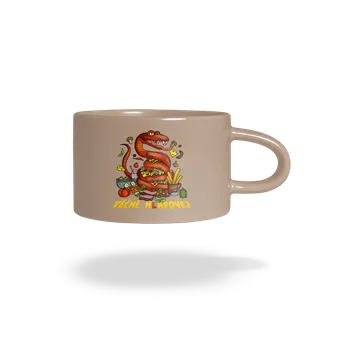 Bastard Věčně hladovej hrnek makronka Brown Macaron