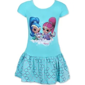 Dívčí šaty Setino Dívčí šaty TŘPYTKA A SVĚTLA krátký rukáv modré Barva: Modrá, Velikost: 98