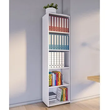 Policová skříň Vcm Police Ulas 5-přihrádková, bílá