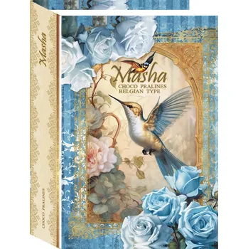 Bonboniéra Směs bonbonů z mléčné belgické čokolády v modré knížce Masha [Jamira, 85 g]