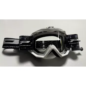 Motocyklové brýle Brýle PROGRIP RollOff bílá bílá