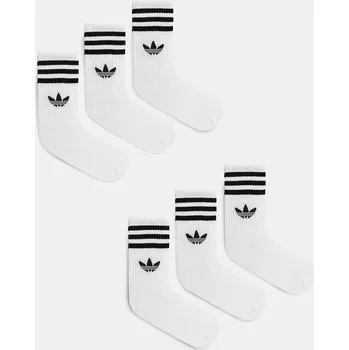 Pánské ponožky Ponožky adidas Originals 3-Stripes 6-pack JV7410 bílá 00X, vel. 43/45