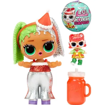 MGA L.O.L. Surprise! Panenka Holiday sváteční vánoční 8 překvapení 2 druhy v kouli
