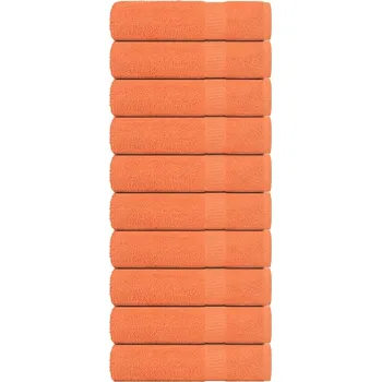 Utěrka vidaXL ručníky do sprchy 10 ks FROGN oranžová 70x140 cm 100% bavlna