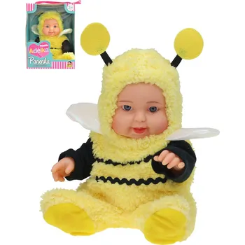 Panenka _Ostatní 1_ Panenka Adélka miminko v kostýmu zvířátka Včelka 23cm v oblečku