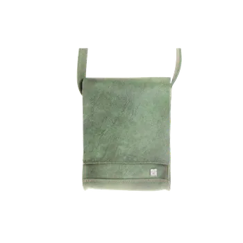 Kabelka Kožená ručně vyrobená Mošnička KUBÁT | zelená | 51782