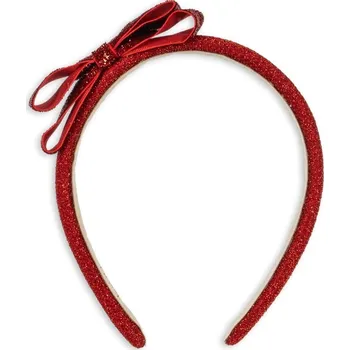 Čelenka Konges Sløjd Čelenka do vlasů se třpytkami Red Velvet Bow