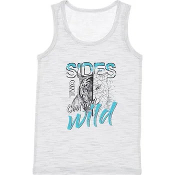 Souprava dámského spodního prádla EVONA a.s. Chlapecký nátělník se širokými ramínky B sv. šedá Velikost: 122