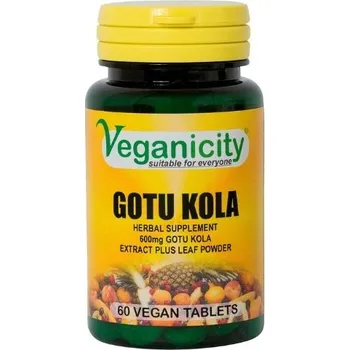 Lék na srdce, cévy a krev Veganicity Gotu Kola 600mg, 60 tablet>