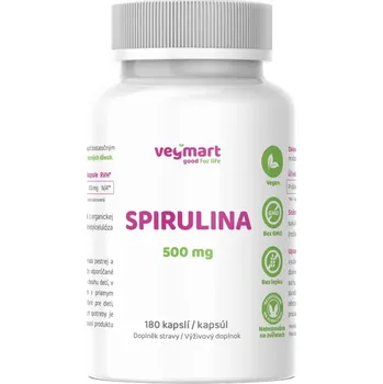 Speciální výživa Vegmart Spirulina 500 mg, 180 kapslí>
