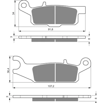 Brzdová destička GOLDFREN brzdové desky 253 AD