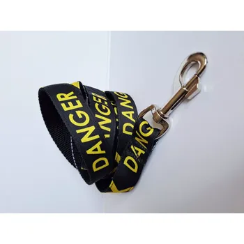 Vodítko pro psa Sunrise Of Freedom vodítko pro psa - DANGER délka 1,5m/ šíře 25 mm žlutá/černá