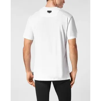 Pánské tričko PHILIPP PLEIN T-Shirt 9453 Bílá Regular Fit XXL