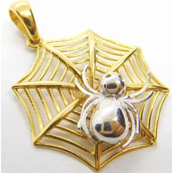 Přívěsek Klenoty Budín Velký přívěsek z bílého a žlutého zlata pavouček 585/1,68gr HK3081 (Klenoty Budín Velký přívěsek z bílého a žlutého zlata pavouček 585/1,68gr HK3081)