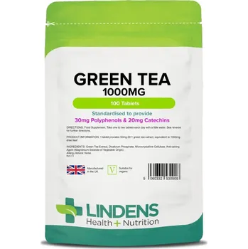 LINDENS Health + Nutrition Zelený čaj 1000 mg, 100 tablet>