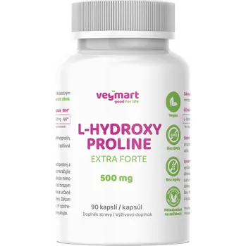 Kloubní výživa Vegmart L-hydroxyprolin Extra Forte 500 mg, 90 kapslí>