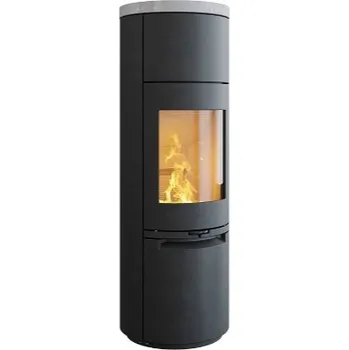 Krbová kamna HETA Scan-line 900S černý lak a horní deska mastek