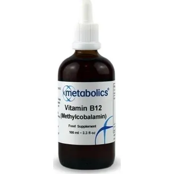 Metabolics Tekutý vitamín B12 (Methylcobalamin), vegan kapky 100 ml>