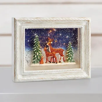 Vánoční dekorace LED světelná dekorace obrázek, 24,5 × 19,5 cm 705554