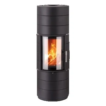 Krbová kamna LEDA Colona Lite M kulatá dvířka, černý lak