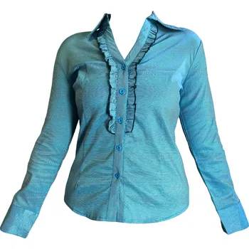 Dámská košile Dámská bavlněná košile modrá 05-960 Velikost: L