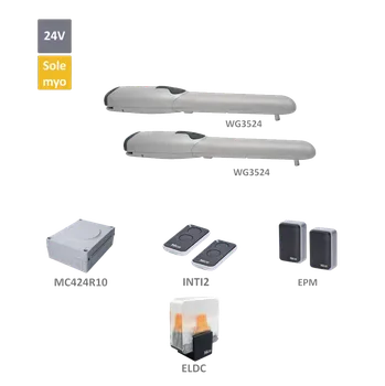 Pohon brány WINGO sada pro dvoukřídlou bránu do 3,5m/křídlo, 2x WG3524 (24V, 85W, 1500N), 2x INTI2, 1 pár EPM 1x ELDC, 1x MC424R10 + vestavěný přijímač