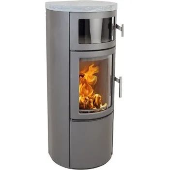 Krbová kamna HETA Scan-line 520B šedý lak a horní deska mastek