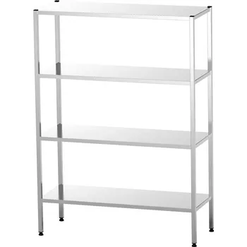 Dílenský regál Nerezový regál 4policový 50 × 50 × 180 cm