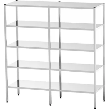 Dílenský regál Nerezový regál 5policový 200 × 50 × 180 cm