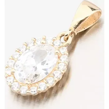 Přívěsek Dámský přívěsek žluté zlato 585 zirkon 13R-428