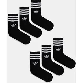 Pánské ponožky Ponožky adidas Originals 3-Stripes 6-pack JV7411 černá 99X, vel. 37/39